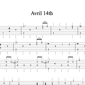 guitar tab for avril 14th