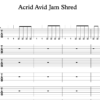 Guitar Tabulature for Acrid Avid Jam Shred by Aphex Twin