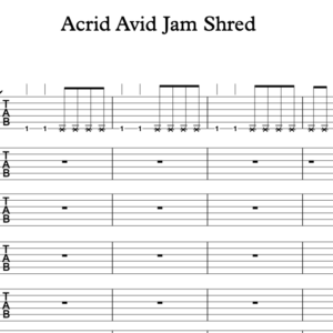 Acrid Avid Jam Shred Guitar Tab