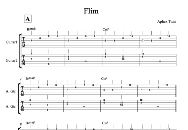 Guitar Tab for Flim